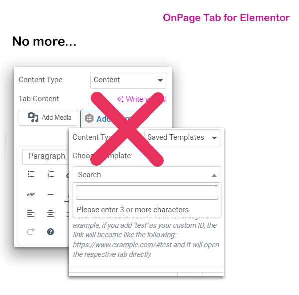 OnPageTab Elementor tabs redefined